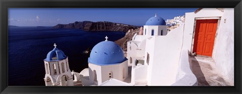 Framed Church in a city, Santorini, Cyclades Islands, Greece Print