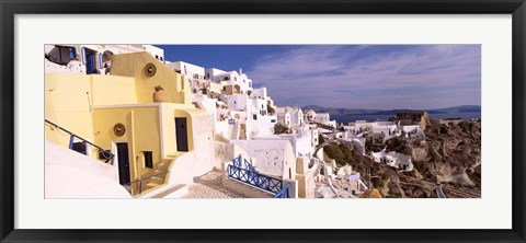 Framed Buildings in a city, Santorini, Cyclades Islands, Greece Print