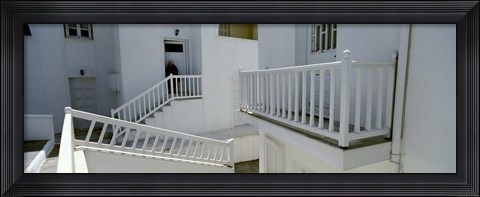 Framed Balcony of a house, Naxos, Cyclades Islands, Greece Print