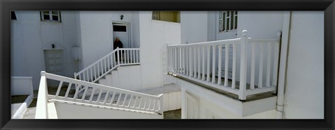 Framed Balcony of a house, Naxos, Cyclades Islands, Greece Print