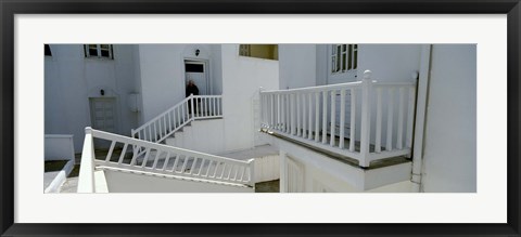 Framed Balcony of a house, Naxos, Cyclades Islands, Greece Print