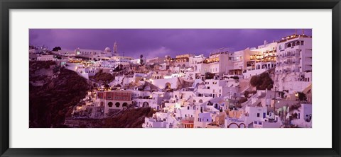 Framed Buildings along the Cliff, Santorini, Greece Print