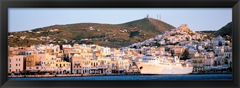 Framed Ermoupoli, Syros, Greece Print