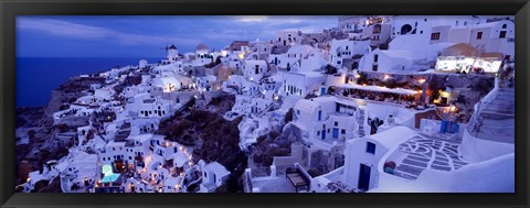 Framed Santorini at Dusk, Greece Print