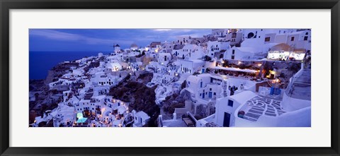 Framed Santorini at Dusk, Greece Print