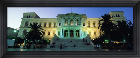 Framed Low angle view of a building, Syros, Cyclades Islands, Greece Print
