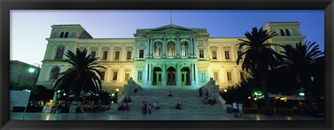 Framed Low angle view of a building, Syros, Cyclades Islands, Greece Print