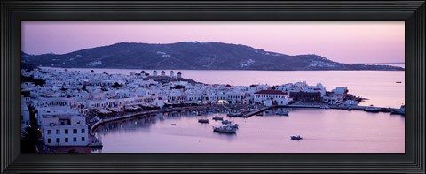 Framed Buildings in a city, Mykonos, Cyclades Islands, Greece Print