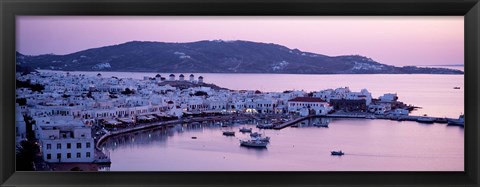 Framed Buildings in a city, Mykonos, Cyclades Islands, Greece Print