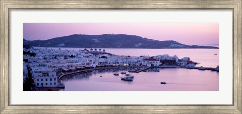 Framed Buildings in a city, Mykonos, Cyclades Islands, Greece Print