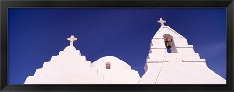 Framed Low angle view of a church, Mykonos, Cyclades Islands, Greece Print