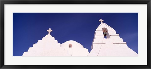 Framed Low angle view of a church, Mykonos, Cyclades Islands, Greece Print