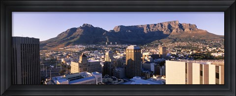 Framed Aerial View of Cape Town and Table Mountain Print