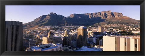 Framed Aerial View of Cape Town and Table Mountain Print