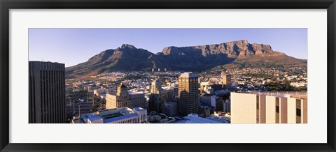 Framed Aerial View of Cape Town and Table Mountain Print