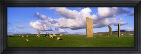 Framed Stones Of Stenness, Scotland, United Kingdom Print
