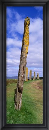 Framed Narrow pillar in the Ring Of Brodgar, Orkney Islands, Scotland, United Kingdom Print