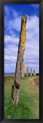 Framed Narrow pillar in the Ring Of Brodgar, Orkney Islands, Scotland, United Kingdom Print