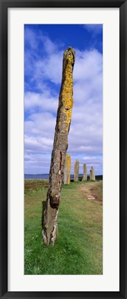 Framed Narrow pillar in the Ring Of Brodgar, Orkney Islands, Scotland, United Kingdom Print