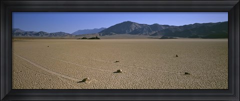 Framed Panoramic View Of An Arid Landscape, Death Valley National Park, Nevada, California, USA Print