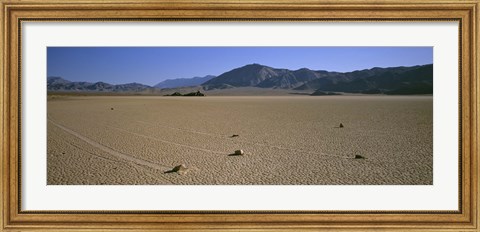 Framed Panoramic View Of An Arid Landscape, Death Valley National Park, Nevada, California, USA Print