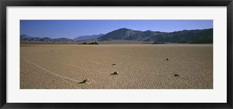 Framed Panoramic View Of An Arid Landscape, Death Valley National Park, Nevada, California, USA Print