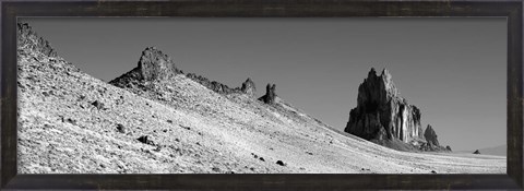 Framed USA, New Mexico, Shiprock Peak, View of a landscape Print