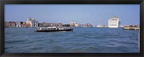 Framed Boats, San Giorgio, Venice, Italy Print