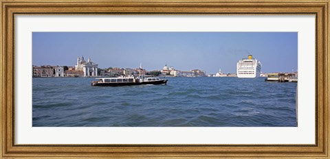 Framed Boats, San Giorgio, Venice, Italy Print