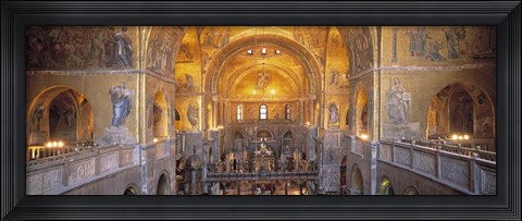 Framed San Marcos Cathedral, Venice, Italy (wide angle) Print
