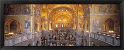 Framed San Marcos Cathedral, Venice, Italy (wide angle) Print