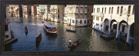 Framed Gondolas in the Canal, Venice, Italy Print