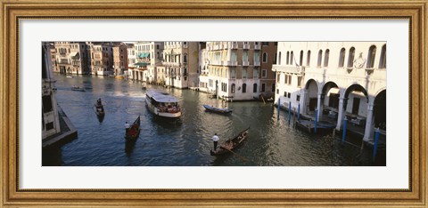 Framed Gondolas in the Canal, Venice, Italy Print