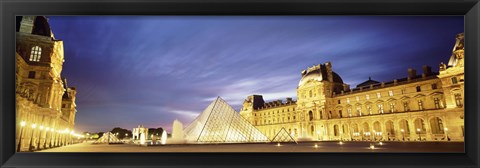 Framed Louvre Pyramid, Paris, France Print