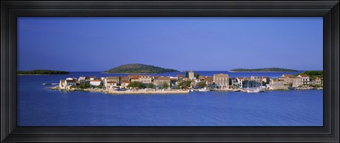 Framed City On The Waterfront, Kpapan, Sibenik, Croatia Print