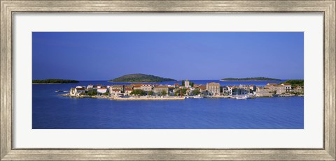 Framed City On The Waterfront, Kpapan, Sibenik, Croatia Print