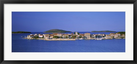 Framed City On The Waterfront, Kpapan, Sibenik, Croatia Print