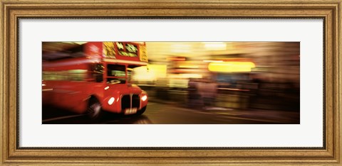 Framed England, London, Bus on the street of London Print