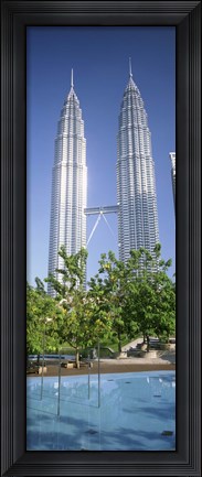 Framed Malaysia, Kuala Lumpur, View of Petronas Twin Towers Print