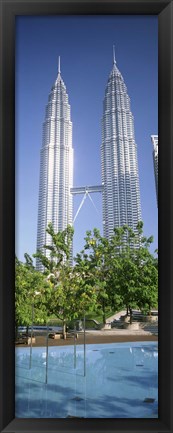 Framed Malaysia, Kuala Lumpur, View of Petronas Twin Towers Print