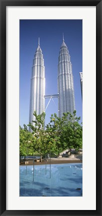 Framed Malaysia, Kuala Lumpur, View of Petronas Twin Towers Print