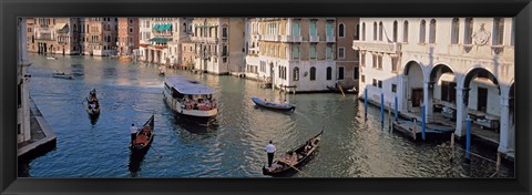 Framed Gondolas on the Water, Venice, Italy Print