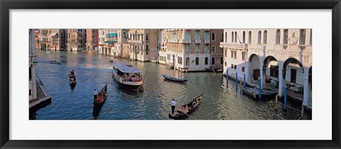 Framed Gondolas on the Water, Venice, Italy Print