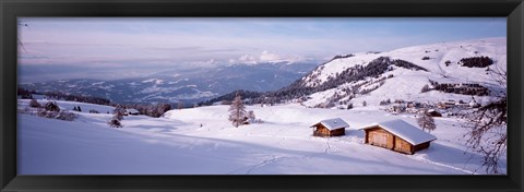 Framed Italy, Italian Alps, High angle view of snowcovered mountains Print