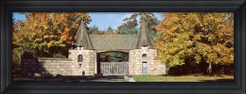 Framed USA, Maine, Mount Desert Island, Acadia National Park, Jordan Pond Gatehouse, Facade of a building Print