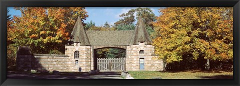 Framed USA, Maine, Mount Desert Island, Acadia National Park, Jordan Pond Gatehouse, Facade of a building Print