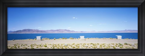 Framed Blue sky over a lake, Pyramid Lake, Nevada Print