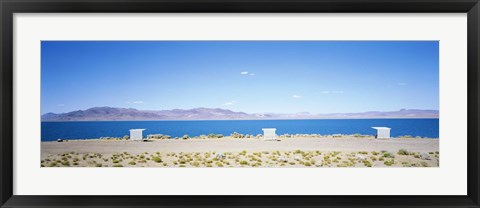 Framed Blue sky over a lake, Pyramid Lake, Nevada Print
