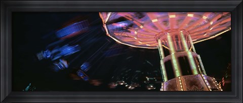 Framed Low angle view of a carousel, Amusement Park, Stuttgart, Germany Print