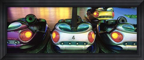 Framed Close-up of bumper cars, Amusement Park, Stuttgart, Germany Print